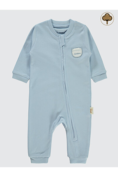 Civil Baby Bebek Organik Patiksiz Tulum 0-6 Ay Mavi
