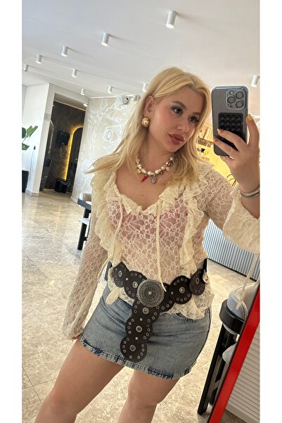 GLAM Bohem acı kahve kemer