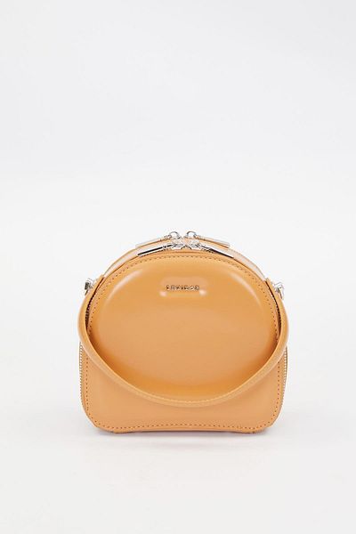 Levidor Brown Double Zipper Shoulder Bag