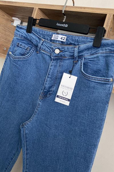 İstangül Butik Large Size Full Lycra Pipe Leg Jean