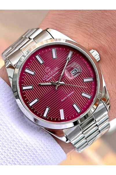 Coliseum Çelik Kordon Takvimli Kadran Kutulu Seri Erkek Kol Saati FT.CLS.E003
