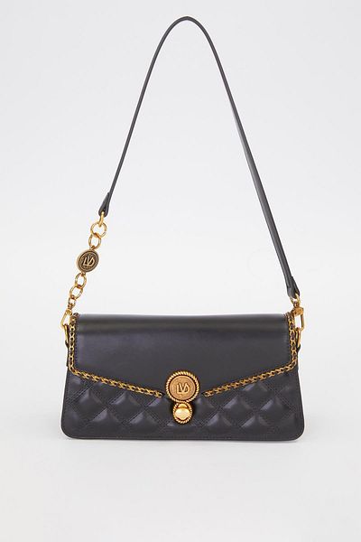 Levidor Black Twist Lock Detail Shoulder Bag