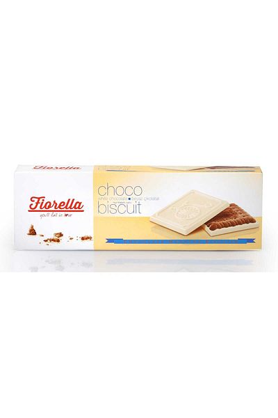 FIORELLA Chocobiscuit Cocoa Biscuit in White Chocolate - 102 Gr., 1 Piece