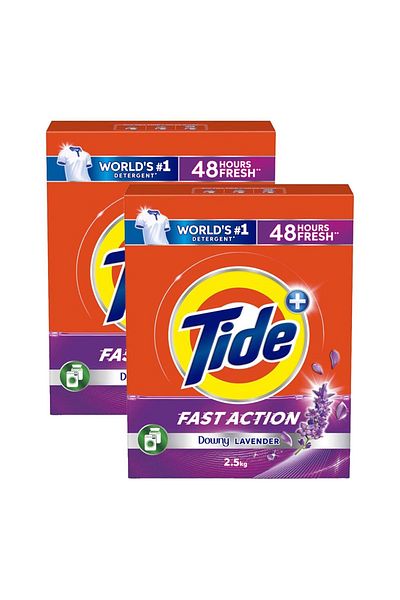Tide Fast Action Downy Lavender Washing Powder 2 x 2.5 kg