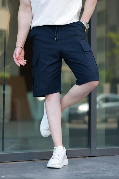 Madmext Ανδρικό σορτς Navy Blue Cargo Pocket E6571