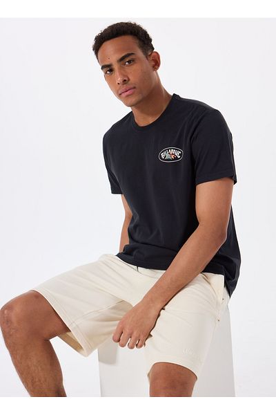 BİLLABONG Billabong Orbit Arch Premium Ss 24A 351502   Black Crew Neck Regular Fit Plain Men's T-Shirt