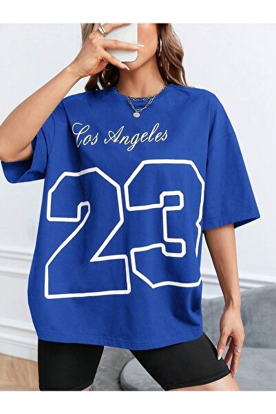 NOFLEN Los Angeles 23 Printed Oversize T-shirt Casual Boyfirend