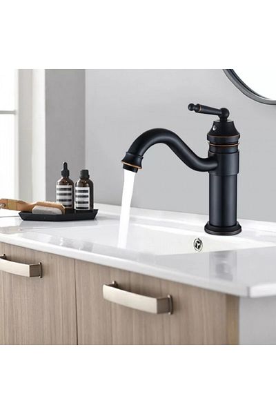 Smack Baterie Lavoar Medie Negru Antichizat 1739D