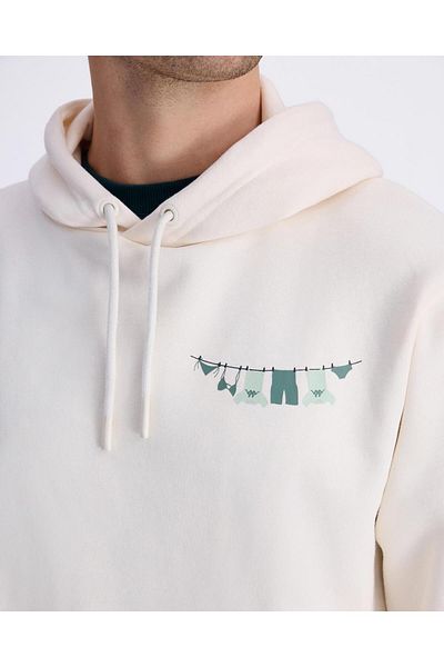Kappa Αυθεντικό Graphik Phelps Unisex Λευκό κουκούλα με κανονική εφαρμογή