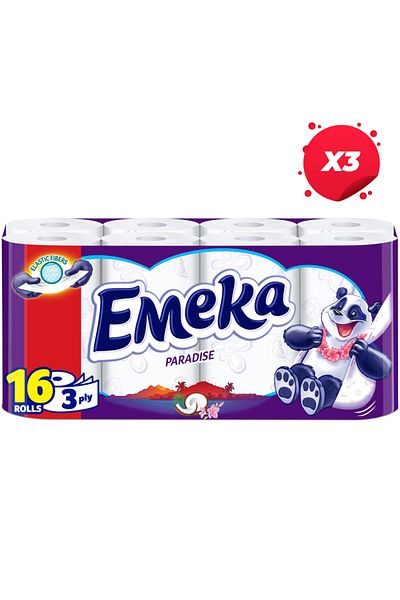 EMEKA X3-EMEKA HARTIE IGIENICA 16ROLE 3STRATURI PARADISE