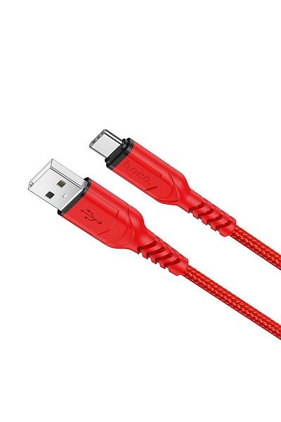 REDz Accessories Hoco Cable From Usb A To Usb Type-c, Qc 3a, X59, 1m, Red