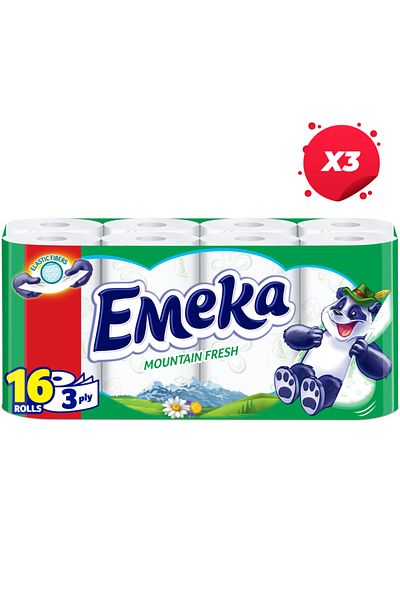 EMEKA X3-EMEKA HARTIE IGIENICA 16ROLE 3STRATURI MOUNTAIN FRESH
