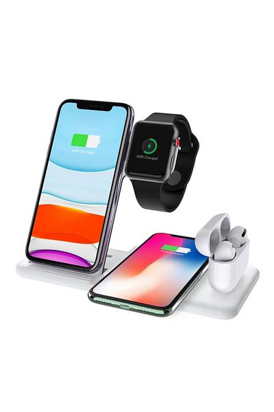 REDz Accessories 4 In 1 Desk Dock, Wireless Charging, Q20, Universal, White