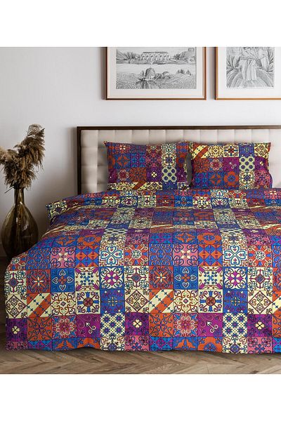 Menderes Home Σετ Παπλωματοθήκη Ζευγάρι Cotton Collection Anatolia