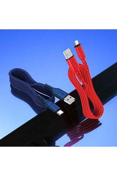 REDz Accessories Hoco Cable From Usb A To Usb Type-c, Qc 3a, X59, 1m, Red