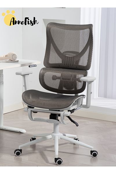 AnneFish Ergonomic Mesh Office Chair With Footrest Desk Computer Chair High Back Gaming Swivel Task Chairs