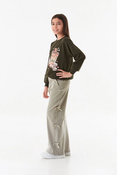 Fulla Moda Girl's Trousers with Ribbon Detail