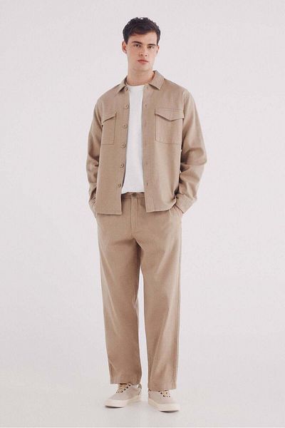 Springfield Straight Fit Dobby Trousers