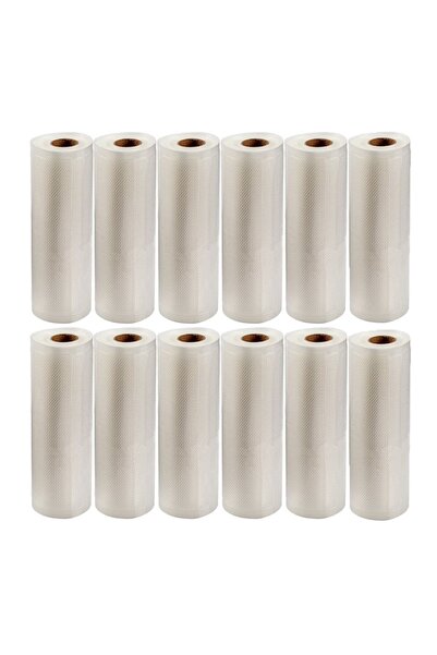 YBOSHOP Set 12 role pungi vidat alimente, gofrate, reutilizabile, 22 cm x 5 m...