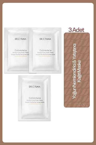 Farmasi Dr.C.Tuna Calendula Intensive Moisturizing & Soothing Sheet Mask - 3 Pieces