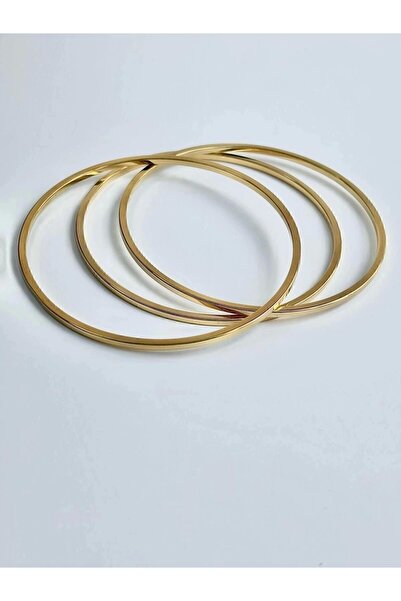 Arus Çelik Gold Ajda Bilezik Seti (3'LÜ)