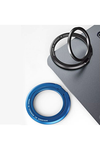 REDz Accessories Βάση δαχτυλιδιού Magsafe, Ultra Grip, Περιστρεφόμενη και ρυθμιζόμενη, Ισχυροί μαγνήτες, Μεταλλική, Μπλε