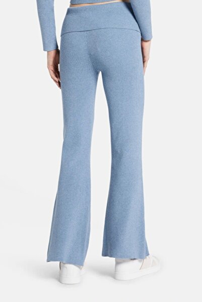 Guess Women's Flared Leg Blue Trousers
