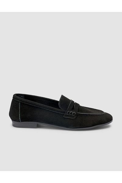 Cabani 100% Genuine Leather Black Suede Women's Loafer