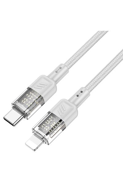 REDz Accessories Charging Cable, Iphone Compatible, Type-c To Lightning, Hoco U129, Power 27w, 1.2m, Gray