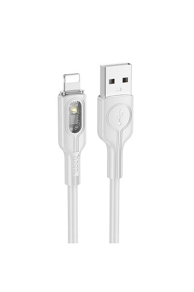 REDz Accessories Data Cable, Iphone Compatible, Usb To Lightning, Hoco U120, Power 2.4a, 1.2m, Gray