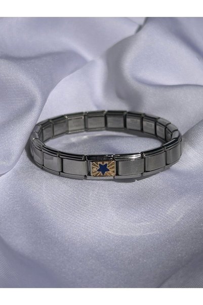 OCTW Stainless Steel Single Charm Italian Bracelet