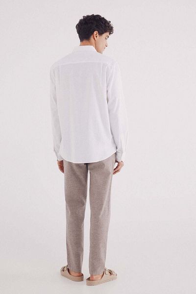 Springfield Slim Fit Linen Chinos Trousers