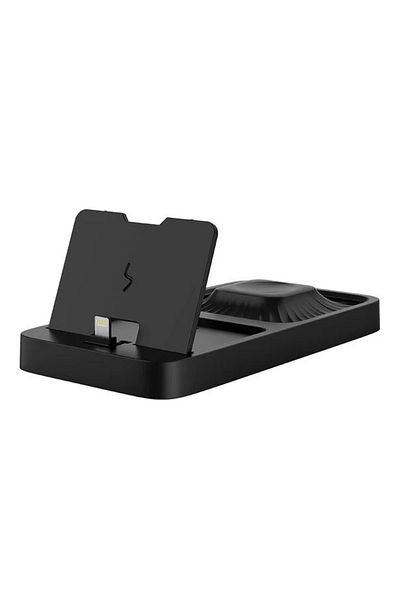 REDz Accessories Multi Charge Stand, 3 In 1 Charging, For Apple, 15w, Lightning Wireless, Black