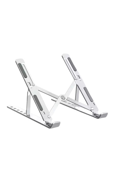 REDz Accessories Suport pentru MacBook/Laptop sau iPad/Tabletă, Universal, Reglabil și Portabil, Argintiu