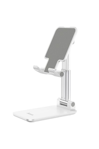 REDz Accessories Hoco PH29A Desk Stand, for Phone and Tablet, Adjustable 120 Degrees, Silicone Protection, White