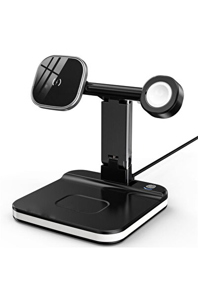 REDz Accessories Βάση ασύρματης φόρτισης JLM J5 5 σε 1, πολυλειτουργική, φωτεινή, γενικής χρήσης, μαύρη