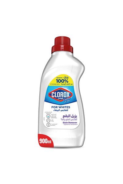 Clorox Liquid Stain Remover & Color Booster For White Clothes 900 ml