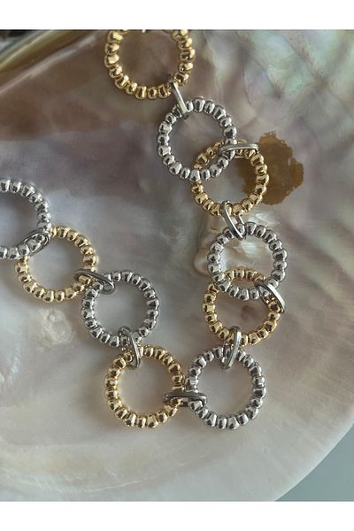 Hoop jewelery Ring Chain Choker Mix Color