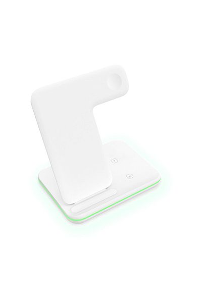 REDz Accessories 4 In 1 Desk Stand, Wireless Charging, 30w, Light, White