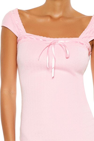 Forever 21 Bağlama Detaylı Mini Elbise