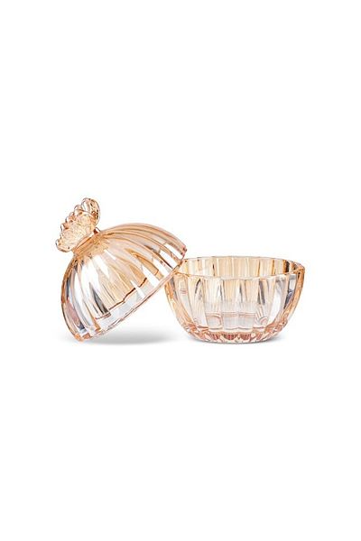 Karaca Butterfly Turkish Delight Bowl Amber