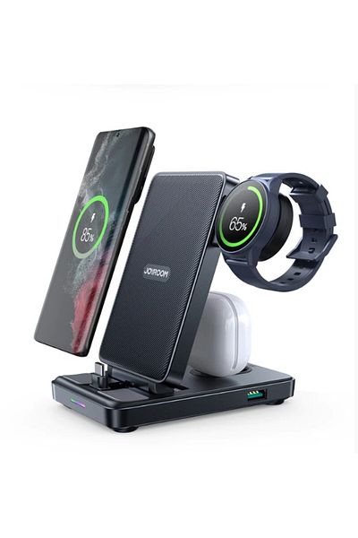 REDz Accessories Charging Stand, 4 In 1, Joyroom Jr-wqs01, Type C, Samsung/galaxy Watch, 15w, Black