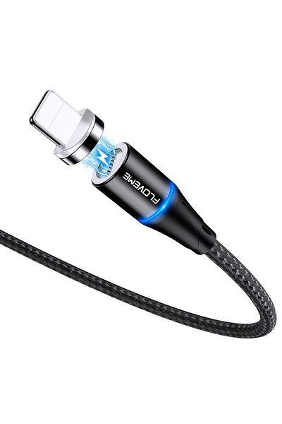 REDz Accessories Data and fast charging cable 3A, iPhone magnetic connector, 1m, black, Floveme