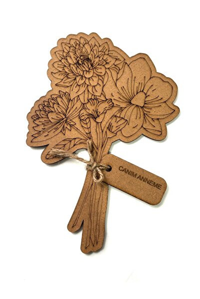 M&T WORKSHOP 10'lu Ahşap Boyama Buket Canım Anneme Çiçek Boyama Anneler Günü ...