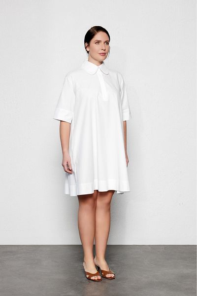 LUOKK Magnus Plus Size Mini Shirt Dress White
