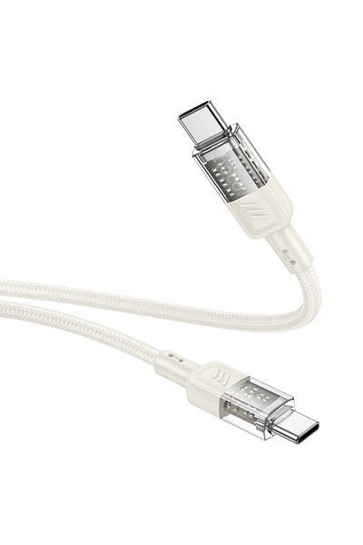REDz Accessories Charging Cable, For Iphone 15/16 And Android, Type-c To Type-c, Hoco U129, Power 60w, 1.2m, Beige