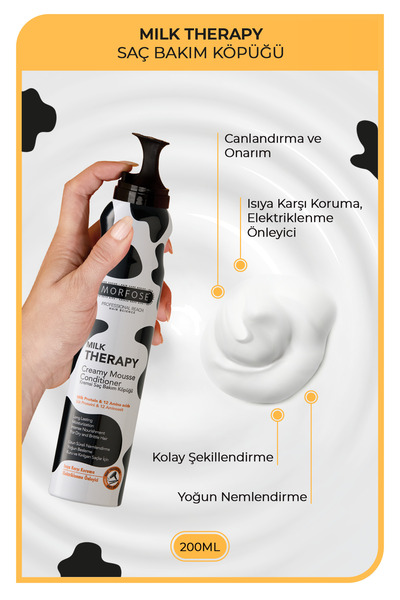 Morfose Milk Therapy Saç Bakım Köpüğü 200 ml - Nemlendirme