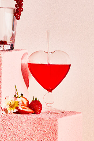 Karaca Love Pipetli Kokteyl Bardağı Şeffaf 200 ml