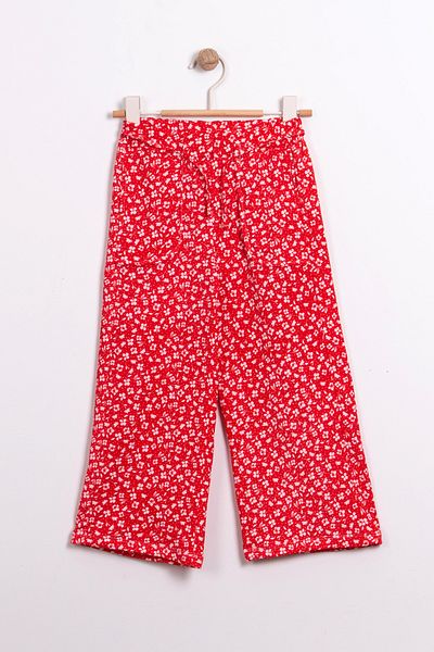 Monila Girl's Crinkle Fabric Fabric Wide Leg Casual Pants