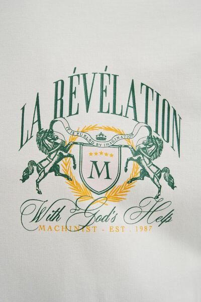 Machinist Men's La Revelation Printed Oversize Space Gray T-Shirt